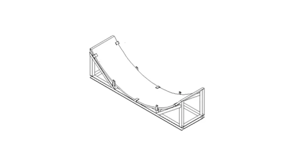 c) na stalowych podporach/płozach