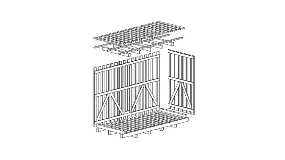 d) na stojakach transportowych